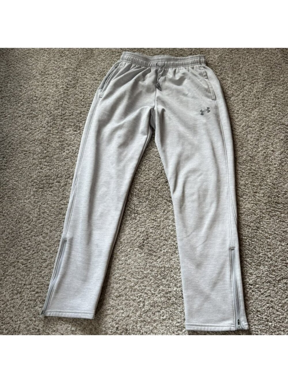 Under Armour Activewear Sweatpants Men's Size M Gray Heather Fleece  Loose Fit